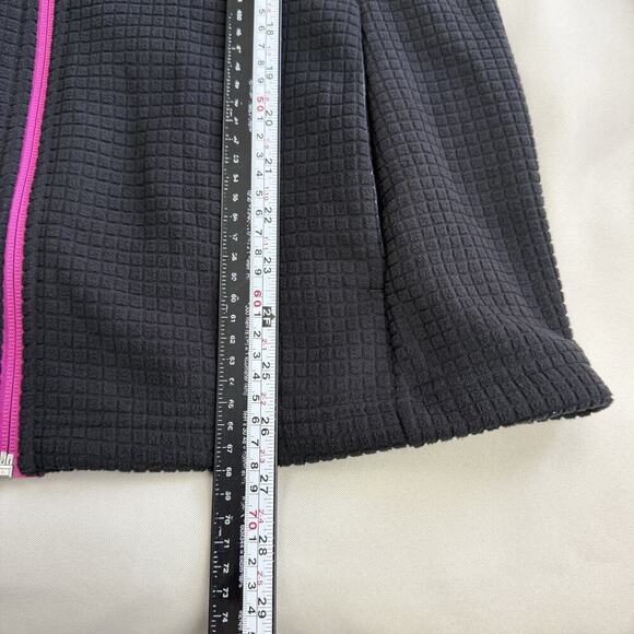 Lands End Grid Fleece Zip Up Jacket Womens M Gorpcore Hiking Outdoor Thermal - Picture 12 of 13